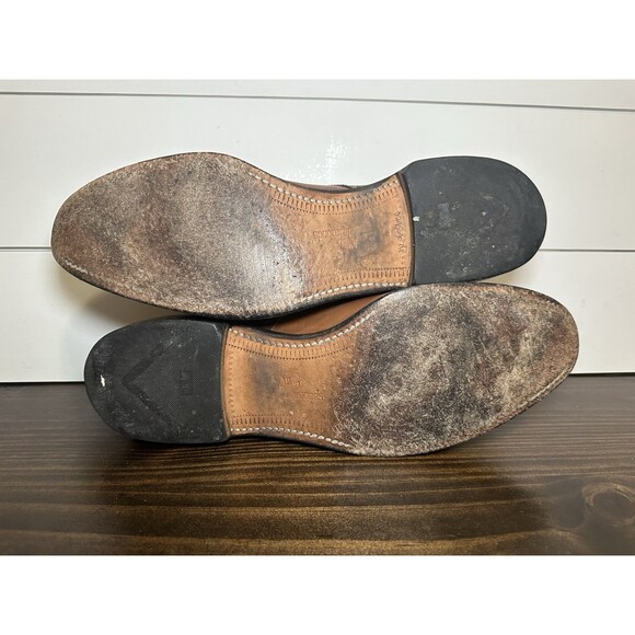 ALLEN EDMONDS Sanford Brogue Oxford Brown Cap Toe Dress Shoes Men's 12 AA - Picture 13 of 13